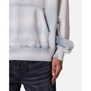 Sudadera con Capucha Extra Grande, Estilo Desgastado, Informal, Unisex, Estilo Lavado, para Uso Diario, Sudadera de Moda, OEM - Product Image 5