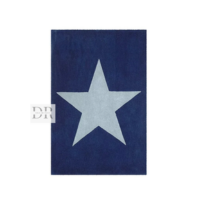 Alfombra de Lana Azul Estrella de Lujo, Hecha a Mano, Diseño Moderno, Antideslizante, Lavable, Tamaño Personalizable, Alta Calidad para Comedores y Oficinas - Product Image 1