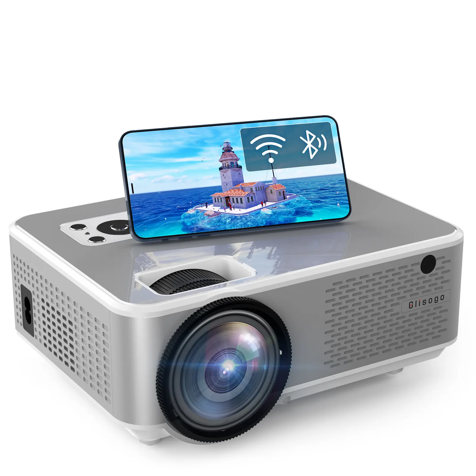 Proyektor portabel Mini C9, proyeksi Mini 4K Video pintar, cermin layar Beamer proyektor Led Video Hd