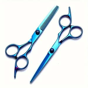 ชุดกรรไกรตัดผมแบบสกรูปรับความตึงได้สำหรับร้านเสริมสวยกรรไกรตัดผมบางเครื่องมือช่างตัดผมสแตนเลสสำหรับช่างทำผม - Product Image 2