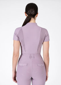 Camiseta de Equitación Profesional para Mujer, Ligera, de Manga Corta, Transpirable, Tejido Elástico, Servicio OEM - Product Image 6