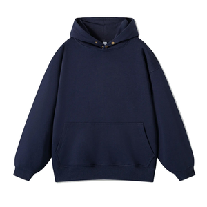 Sweat-shirts à capuche surdimensionnés en polaire d'hiver personnalisés en gros, 4XL unisexe, 380 g/m², matière personnalisée, poche, anti-rétrécissement, fermeture à boutons, sans cordon - Product Image 2