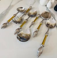 Cuillère à soupe et tasse à petit-déjeuner en acier inoxydable miroir, design vintage écologique, double paroi, haute qualité, pour la rentrée scolaire et les repas.