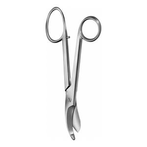 Ciseaux à plâtre de haute qualité courbés 1 sonde à lame pointue 235 mm ciseaux de salle de chirurgie en acier inoxydable - Product Image 5