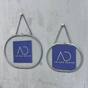 Marco de Fotos Ovalado de Hierro/Vidrio con Acabado Gris Modelo Pf317 ab - Product Image 2