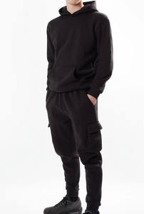 Ropa de hombre transpirable ropa deportiva gimnasio polar sudaderas con capucha y Jogger conjunto traje de jogging - Product Image 5