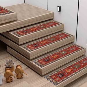 Alfombra Estampada - Tonos Suaves, Rojo, Estilo Persa, Diseño Turco, Alfombra de Pasillo - Product Image 3