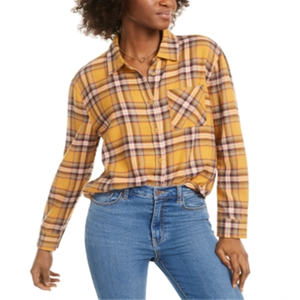 Camicia in flanella a quadri semplice per ragazzi Ultra Flirt, arancione, taglia Small - Product Image 1