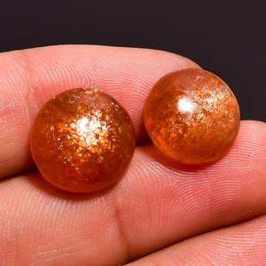 Lot en vrac véritable pierre de soleil naturelle lisse forme ronde Cabochon cabines pierre précieuse en vrac le rendant adapté à une utilisation dans la fabrication de bijoux - Product Image 1