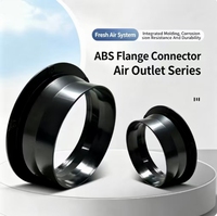 Connecteur à bride angulaire FL250-X en ABS, joint de bride de conduit en plastique pour système de ventilation HVAC d'air frais