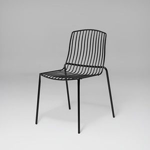 Modern <b>Stackable</b> Metal <b>Garden</b> <b>Chairs</b> with Powder-Coated Frame, Durable Outdoor Dining <b>Chairs</b> for Patio, Balcony and Cafe Terrace - Product Image 5