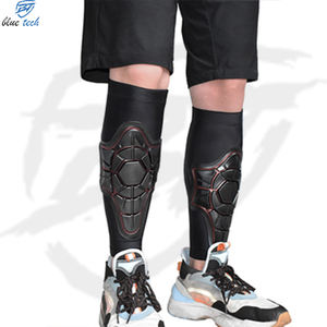 Espinilleras de fútbol personalizadas 2023, nuevo estilo, espinilleras de fútbol de cuero, mallas, servicio OEM para protección - Product Image 3