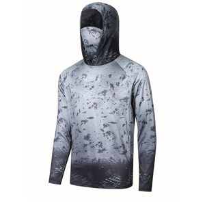 Sweat à capuche de pêche à manches longues personnalisé, séchage rapide, respirant, imperméable, vêtements de pêche, service OEM, sweat à capuche de pêche - Product Image 1