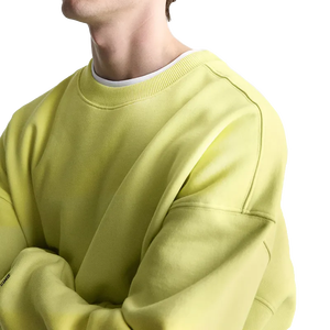 Sweat-shirt surdimensionné à épaules tombantes pour hommes Streetwear Pull en polaire imprimé avec col rond en coton à capuche à col rond - Product Image 5