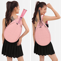 Sac de tennis à bandoulière, sac de poitrine, sac à bandoulière pour homme et femme, sac rembourré pour raquette de tennis, raquettes de pickleball, raquette de badminton