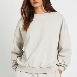 Chándal Deportivo para Mujer, Mangas Largas, Color Sólido, Precio Económico, Personalizado, con Logotipo Personalizado, Hombros Caídos, Alta Calidad - Product Image 2