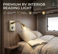Lampe de lecture LED intérieure 12V NRY 2W à faisceau focalisé pour camping-car, directement de l'usine, pour couchette