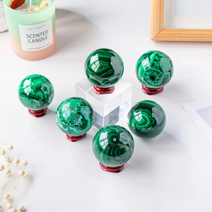 ลูกบอลมาลาไคต์ AAA คุณภาพพรีเมียม ผลิตด้วยมือ คริสตัลขายส่ง ลูกบอลมาลาไคต์จาก MUNTAHA AGATE EXPORTS ซื้อของสวยงาม - Product Image 1