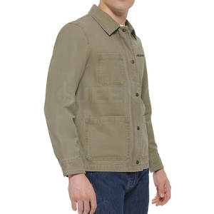 New Design Custom Cotton <b>Chore</b> <b>Jackets</b> Men's Lightweight Washed Cotton Worker <b>Chore</b> <b>Jacket</b> for Men - Product Image 6