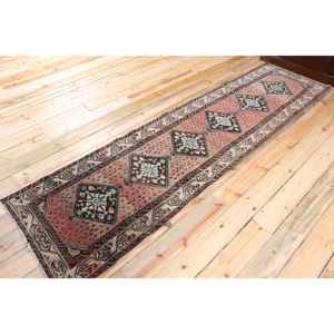 Vintage 2.6x9.7 ft <b>Runner</b> Rug, Turkish Rug, <b>Red</b> Paisley Rug - Product Image 2