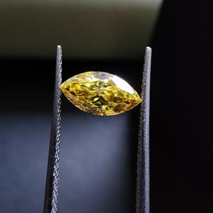 Diamante Amarillo de Corte Marquesa Cultivado en Laboratorio, Belleza y Brillo Inigualables, 0.510CT con Certificado IGI - Product Image 1