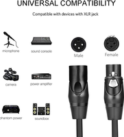 Harga Murah Kabel Mikrofon XLR Kabel Mikrofon XLR Pria Ke Wanita untuk Amplifier Mixer Speaker Dll
