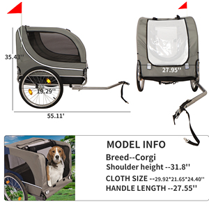 Remorque de vélo pliable polyvalente Grand espace intérieur Poussette pour animaux de compagnie avec grand espace - Product Image 4