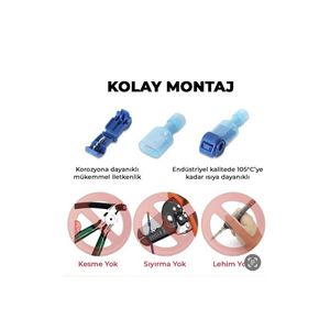(5 set) T tipo cavo veloce facile Splicing strumento terminale connettore morsetto blu 1.5-2.5 mm2