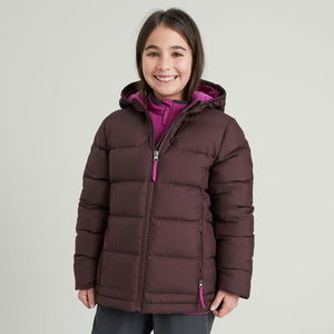 Chaqueta acolchada de chocolate con capucha y cierre de cremallera de estilo informal de lujo de alta calidad personalizada para ropa de invierno para niños - Product Image 2