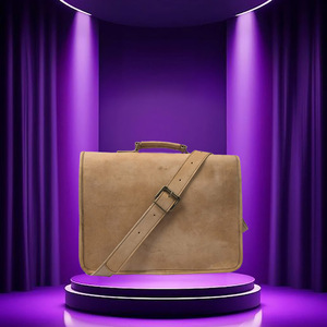 Mallette en cuir véritable Sacoche pour ordinateur portable Mallette de rangement souple - Product Image 6