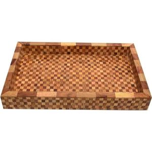 LOOK BEST BANDEJA DE RESINA MODERNA HECHA A MANO Bandeja ecológica desechable redondeada elegante para servir y peinar el hogar - Product Image 2