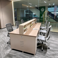 Poste de travail modulaire pour bureau, poste de travail pour 4 personnes, design de poste de travail informatique, table de poste de travail