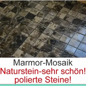 ¡Bonito! Azulejo de suelo y pared de mármol travertino Natural, Imperador Dark 1, mosaico de 27/32 pulgadas para exterior y formato de losa de dormitorio - Product Image 1
