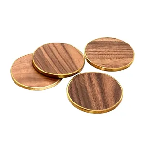 Ensemble de sous-verres en bois d'acacia de haute qualité dernière conception tapis et tampons en bois naturel pour décor de thé et de table - Product Image 5