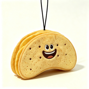 Pochette en peluche personnalisée en forme de taco, porte-monnaie en peluche en forme de tortilla, sac à fermeture éclair en peluche sur le thème de la nourriture - Product Image 3