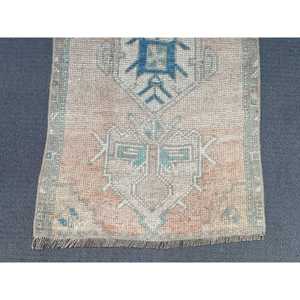 Alfombra de 1.5x2.7 pies, Alfombra Turca Pequeña, Alfombra con Borde Marrón - Product Image 4