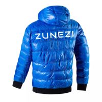 Manteau en duvet bleu royal personnalisé décontracté grande taille pour hommes, veste d'hiver chaude, respirante et imperméable