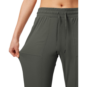 Femmes taille haute Capri Joggers personnalisé de haute qualité respirant évacuation de la transpiration vêtements d'entraînement été Fitness toile peinte - Product Image 5