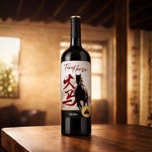 Fire Horse - Vino Rosso Invecchiato in Quercia |   100% Merlot 13% ABV 750ml |   Vino Spagnolo Invecchiato 4 Mesi in Quercia - Product Image 2