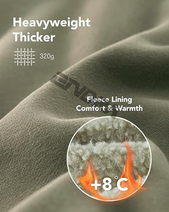 Ondra เสื้อสเวตเตอร์ลำลองมีฮู้ดของผู้ชาย, เสื้อแฟชั่นแขนยาวผ้าฟลีซแบบสวมหัวมีกระเป๋า - Product Image 5