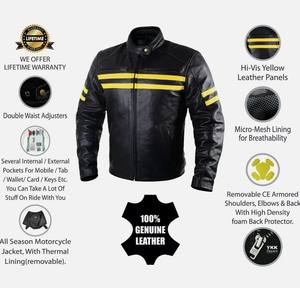 Chaqueta de Cuero de Primera Calidad para Hombre, Estilo con Cuero 100% Original, Chaqueta de Cuero Suave para Hombre - Product Image 2
