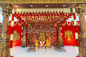 แบบดั้งเดิม vivaha mandapa สำหรับอินเดียตอนใต้ออกแบบได้เองสไตล์อินเดียอินเดียแกรนด์งานแต่งงาน mandap srilankan พิธีแต่งงาน - Product Image 3