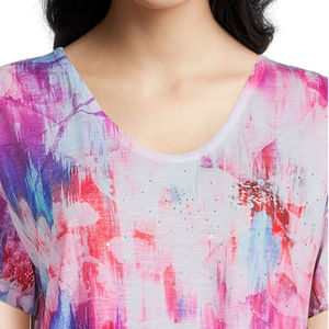 Camiseta deportiva de secado rápido con estampado de sublimación transpirable para mujer, logotipo personalizado OEM, precio al por mayor, temporada de verano - Product Image 6