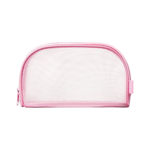 Lightweight <b>Transparent</b> Nylon Mesh Travel Pouch with Custom Logo for Cosmetics and Skincare Zipper <b>Makeup</b> <b>Bag</b> Wholesale - Product Image 3