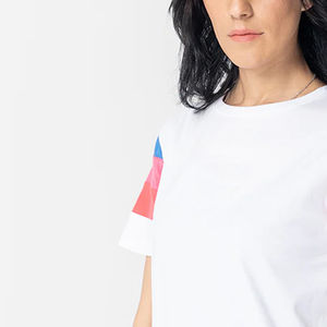 Camiseta personalizada de alta calidad con cuello redondo para mujer, camisetas de talla grande con logotipo de impresión personalizada para mujer, servicio OEM - Product Image 5