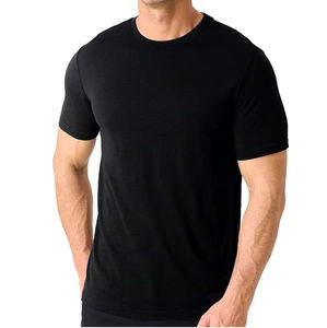 Camiseta de Cuello en V de Lana Merino para Hombre, Camiseta Deportiva de Manga Corta, Camiseta Transpirable de Capa Base, Camisetas de Cuello Redondo para Hombre - Product Image 2