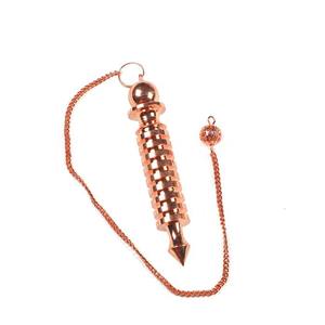 Péndulo de metal de la mejor calidad, venta al por mayor, péndulo curativo de piedras preciosas, Péndulo de latón de cobre chapado Isis 9 para espiritual - Product Image 1