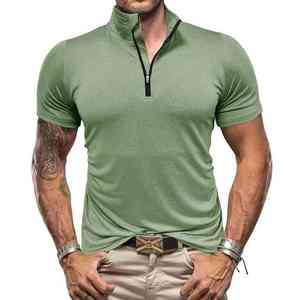 High Quality <b>Men's</b> for <b>Shirts</b> Custom Logo Printed Woven Professional Breathable New Arrival Wholesale Short Sleeve Solid Cotton - Product Image 4