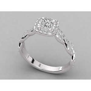 Bague pour femme en or 9 carats avec diamant solitaire cultivé en laboratoire, élégante et luxueuse - Product Image 2
