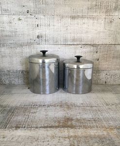 Elegant Modern Stainless Steel <b>Canister</b> <b>Set</b> With Seamless Construction Designed For Stylish Functional Food Storage - Product Image 2